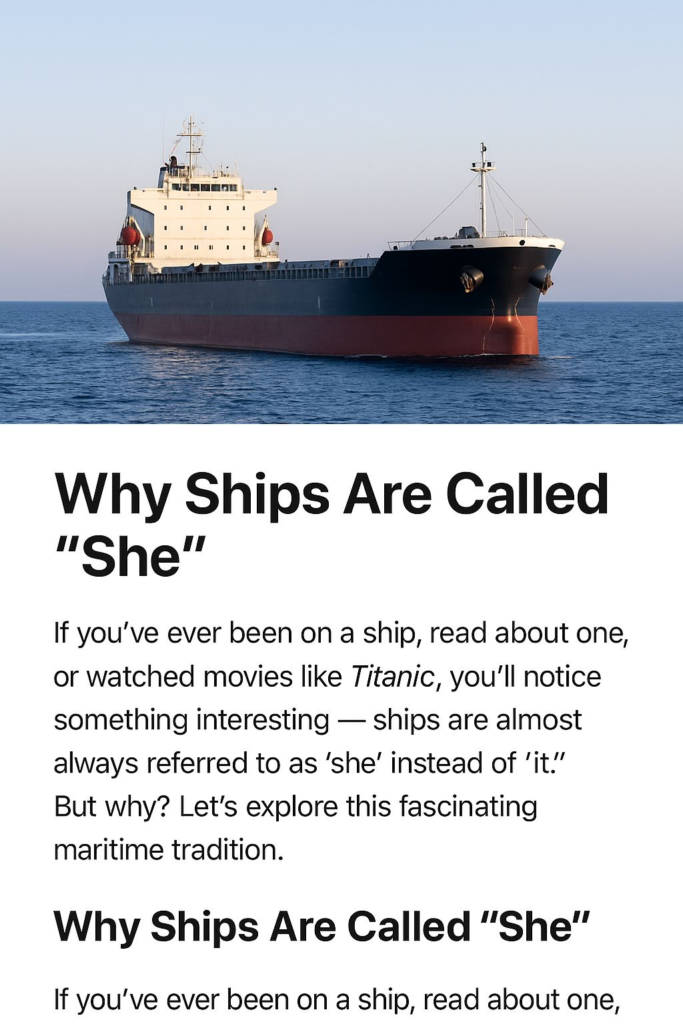 Why Ship Is Called She Wallpaper For Desktop